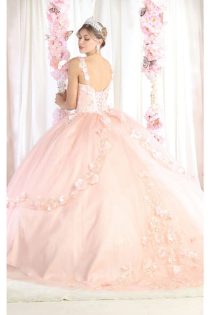 Rose Gold Plus Size Ball Gown for Quinceañera LK177