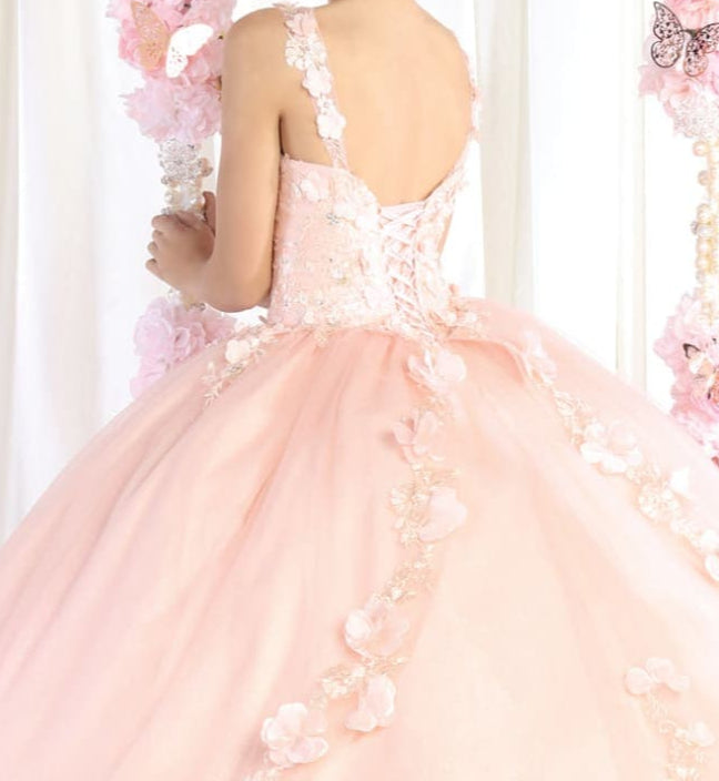 Rose Gold Plus Size Ball Gown for Quinceañera LK177