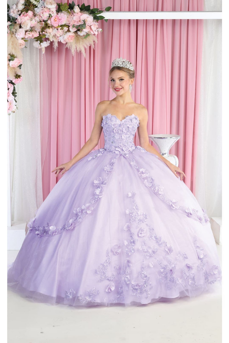 Layla K LK177 Floral Appplique Ball Gown