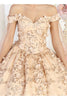 Layla K LK184 Cape Floral Quinceanera Ball Gown