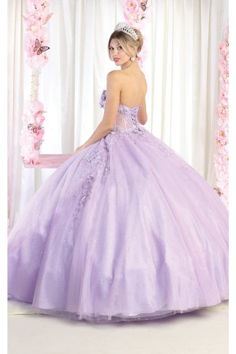 Sleeveless Quinceañera Ball Gown - Lilac / 4