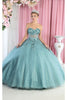 Sleeveless Quinceañera Ball Gown - Sage / 4