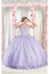 May Queen LK195 Embellished Sleeveles Ball Gown