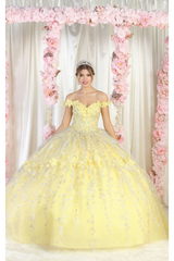 Layla K LK198 Off Shoulder Floral Quince Gown