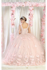 Layla K LK199 Mesh Cape Sleeves Quincecanera Gown