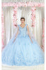 Layla K LK199 Mesh Cape Sleeves Quincecanera Gown - BABY BLUE / 4