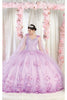 Layla K LK199 Mesh Cape Sleeves Quincecanera Gown - LILAC / 4