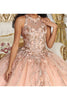Layla K LK212 Halter Embroidery Detachable Cape Quinceanera Ball Gown - Dress