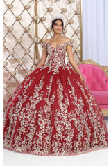 Layla K LK228 Off Shoulder Butterfly Embroidery Quinceanera Ball Gown - Dress