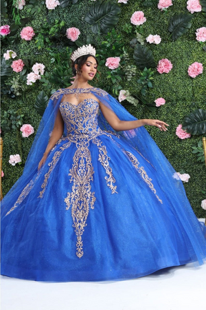 Layla K LK230 Sweetheart Glitter Tulle Quinceanera Long Gown - Dress