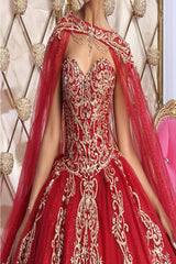 Layla K LK230 Sweetheart Glitter Tulle Quinceanera Long Gown - Dress