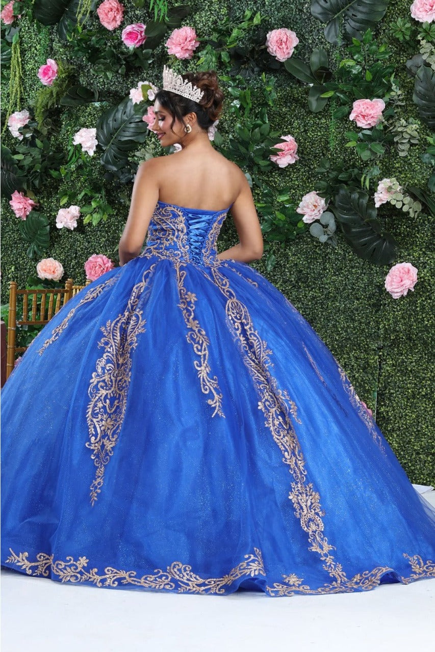 Layla K LK230 Sweetheart Glitter Tulle Quinceanera Long Gown - Dress