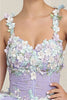 Layla K LK249 Lilac/Multi Floral Spaghetti Strap Quinceanera Gown - LILAC/MULTI / 2 - Dress