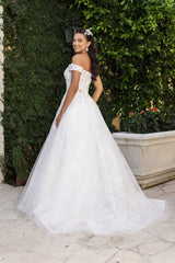 Long Bridal Dress Off The Shoulder A-Line Gown By Royal Queen RQ8166 - Dress