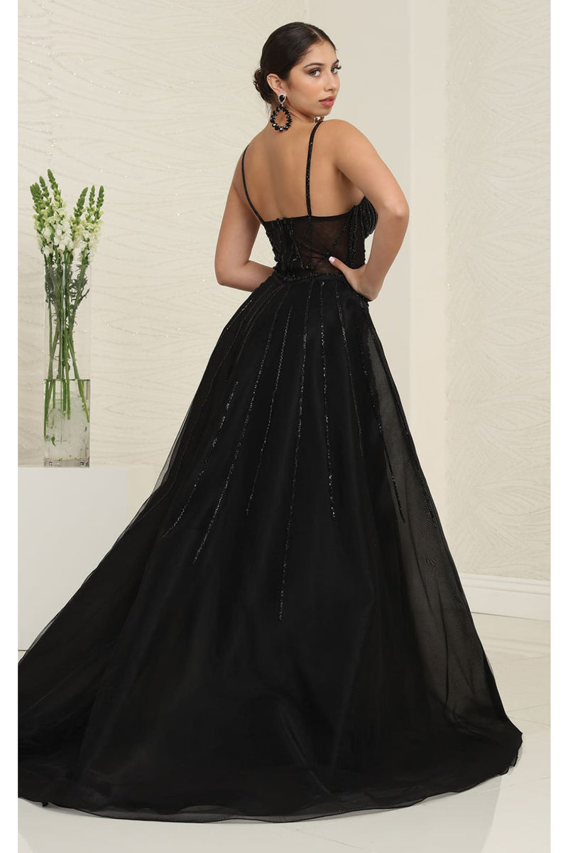 Long Evening Dress Sweetheart Beaded Gala Gown By Royal Queen RQ8126 - Dress