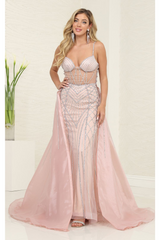 Long Evening Dress Sweetheart Beaded Gala Gown By Royal Queen RQ8126 - Dress