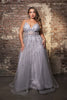 Long Evening Dress V-Neck Sequin A-Line Gown By Royal Queen RQ8143 - Dress