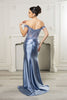 Long Formal Dress Off The Shoulder High Slit Gown By May Queen MQ2157B - Dress