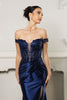 Long Formal Dress Off The Shoulder High Slit Gown By May Queen MQ2157B - Dress