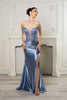 Long Formal Dress Off The Shoulder High Slit Gown By May Queen MQ2157B - Dress