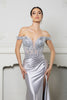 Long Formal Dress Off The Shoulder High Slit Gown By May Queen MQ2157B - Dress