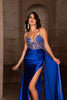Long Formal Gown With Glittery Appliqued Mermaid Floor Length By May Queen MQ2113 - Dress