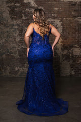 Long Gala Dress Sweetheart Mermaid Sequin Gown By Royal Queen RQ8138 - Dress