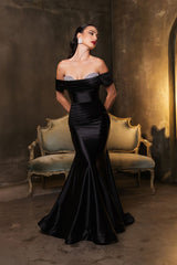 Long Prom Dress Ruched Mermaid Sleeveless Gown By Royal Queen RQ8189B - Dress