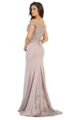 Mauve Bridesmaid Dresses in Satin and Plus Size Gowns by MQ1675 - Dress