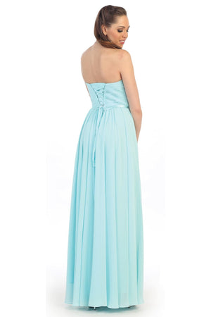 Lace up Back Bridesmaids Dress