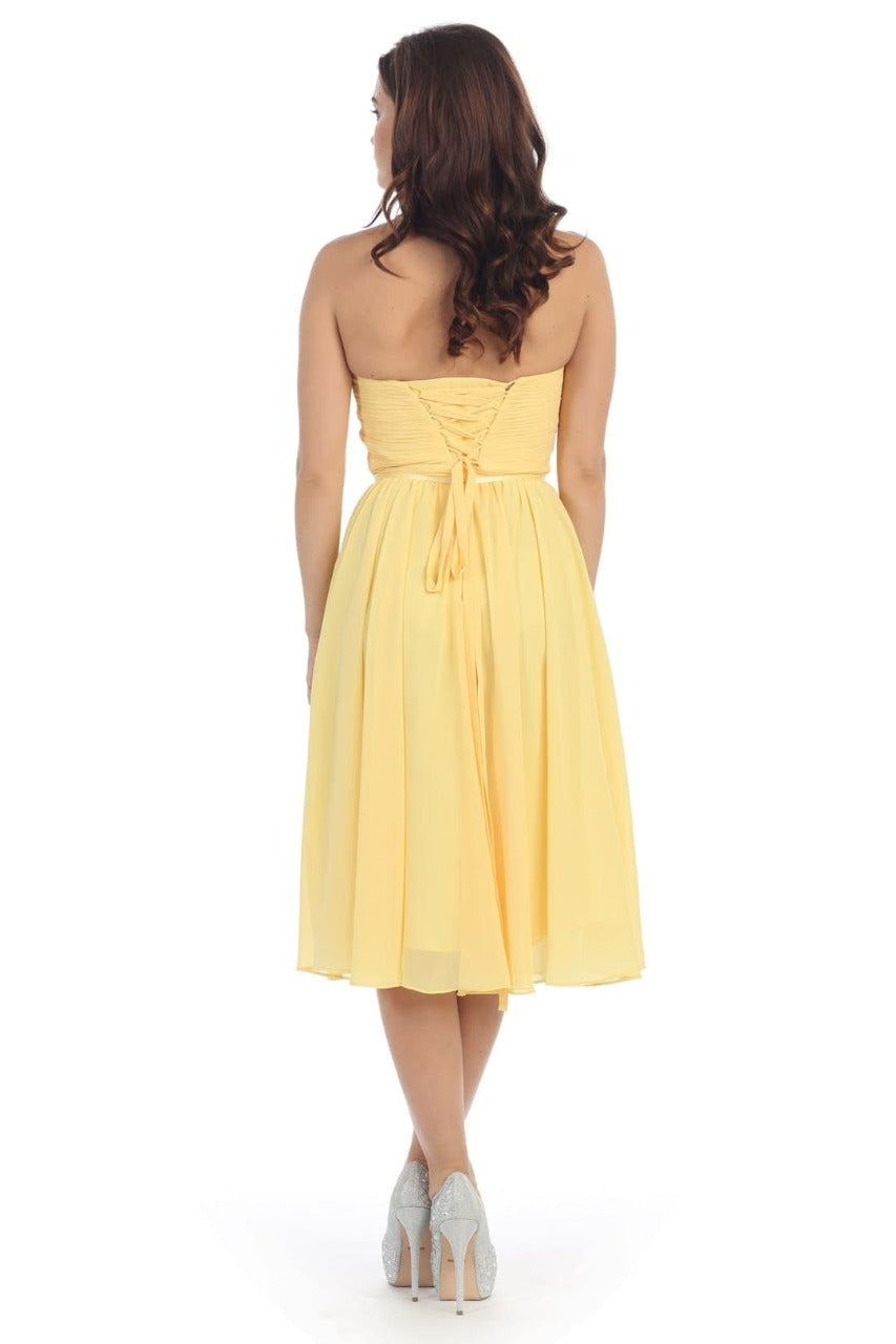 Lace Up Back Cocktail Dress