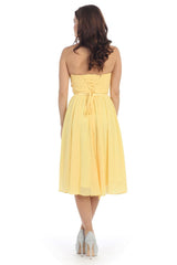 Lace Up Back Cocktail Dress
