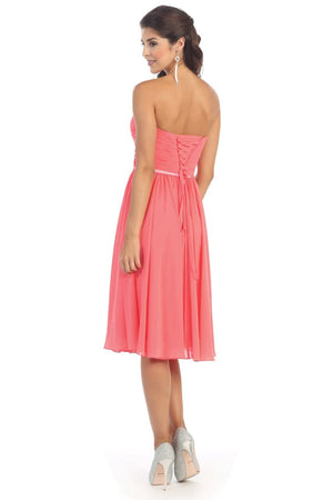 Lace Up Back Cocktail Dress