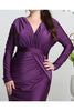 May Queen MQ1530 Long Sleeve Plus Size Mother Of The Bride Dress - Dress