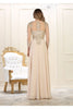 May Queen MQ1549N Embroidered Plus Size Mother Of The Bride Dress - Dress