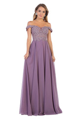 Flowy Prom Gown - Victorian Lilac / 2