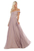 Flowy Prom Gown - Mauve / 4