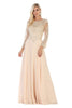 May Queen MQ1615 Embroidered Plus Size Mother Of The Bride Long Dress - Dress
