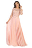 May Queen MQ1615 Embroidered Plus Size Mother Of The Bride Long Dress - Dress