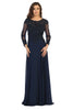 May Queen MQ1615 Embroidered Plus Size Mother Of The Bride Long Dress - Dress