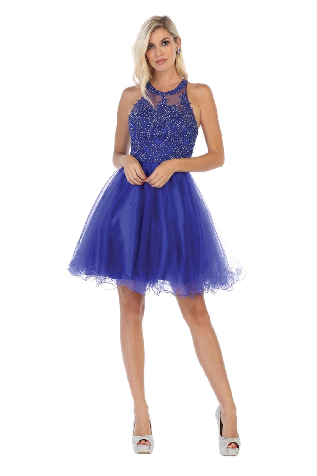 Short Party Dress - Royal / 2