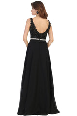 Embellished Flowy Homecoming Gown