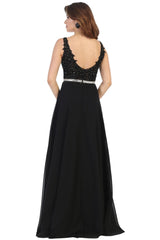 Embellished Flowy Homecoming Gown