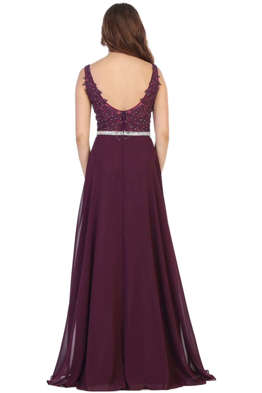 Embellished Flowy Homecoming Gown