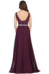 Embellished Flowy Homecoming Gown