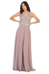 Prom Dress Modest - Mauve / 4