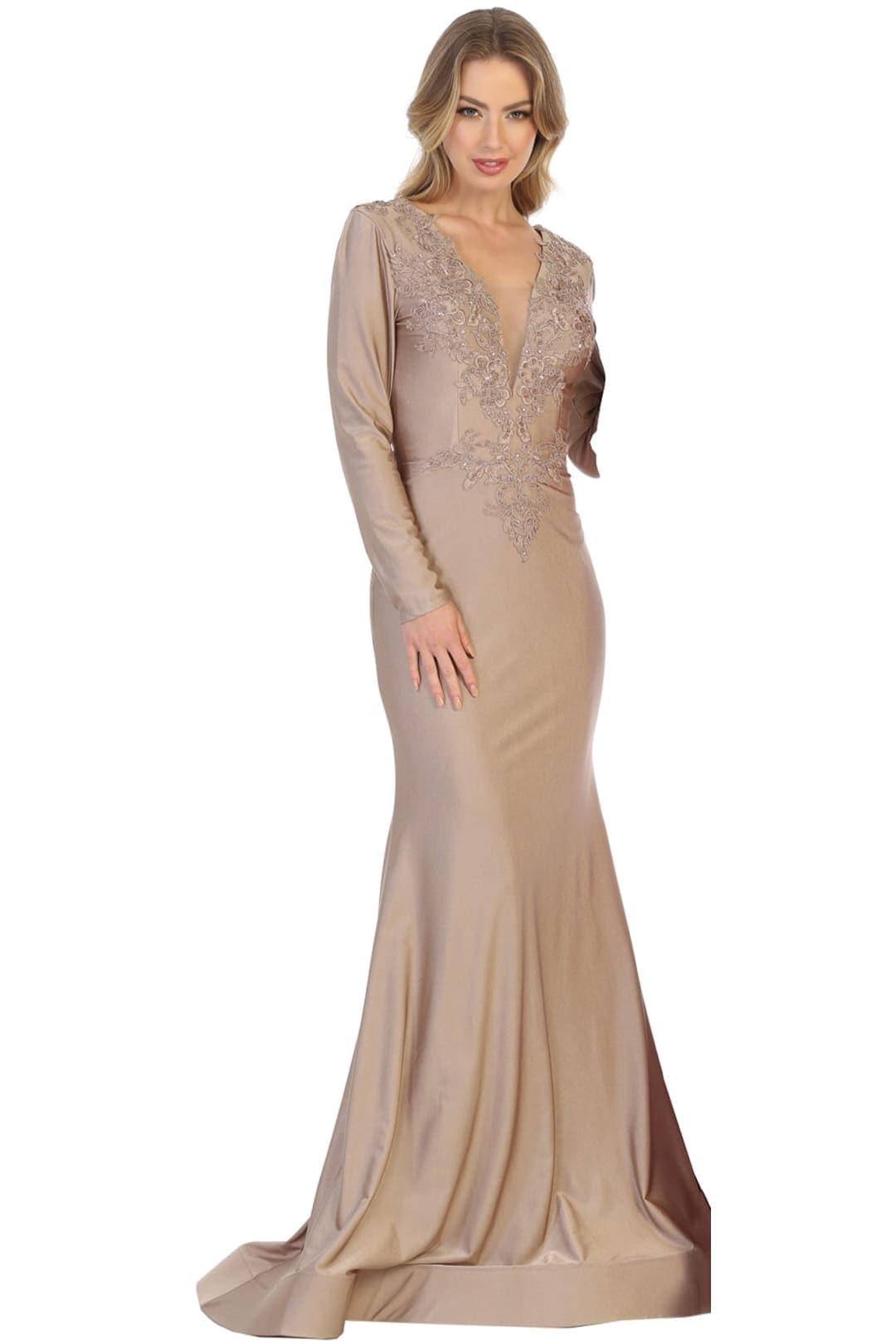 Mother of the Bride Gown MQ1772 in Cappuccino