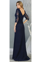 3/4 Sleeve Mother Of the Bride Classy Dress