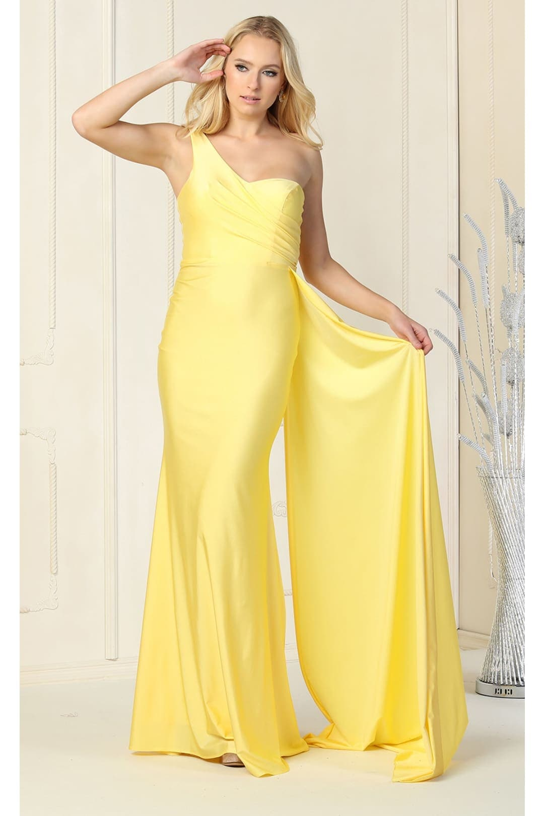 Simple One Shoulder Stretchy Dress