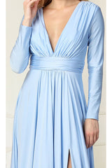 Long Sleeve Stretchy Gown - LA1835